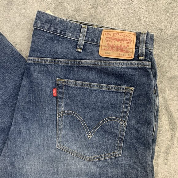 Vintage Levis 569 Jeans Men 44x25” Loose Straight Fit Blue Denim Y2K Relaxed - Picture 2 of 11